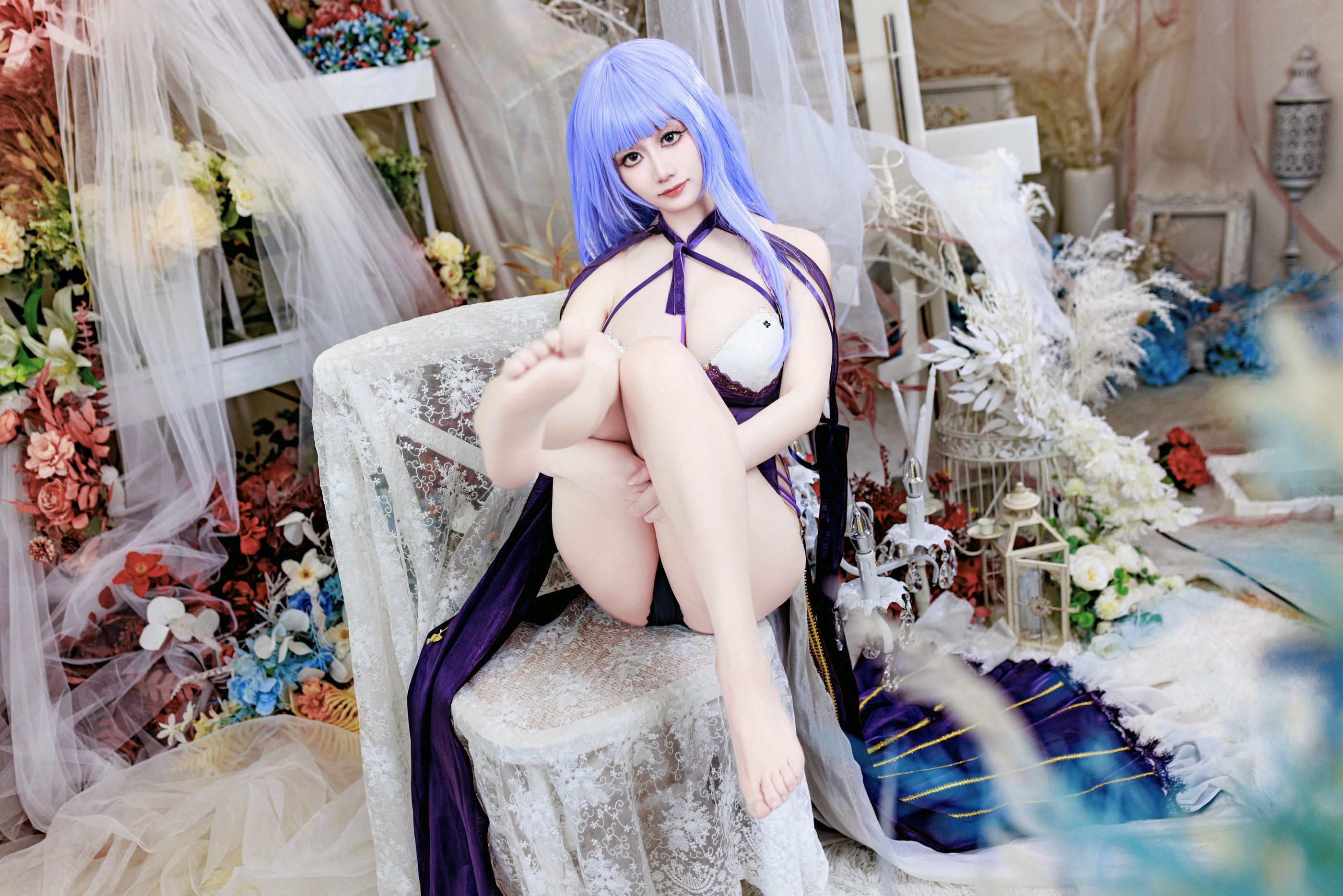 图片[1]-阿雪雪 – NO.017 碧蓝航线 黛朵礼服[78P]-XikXak